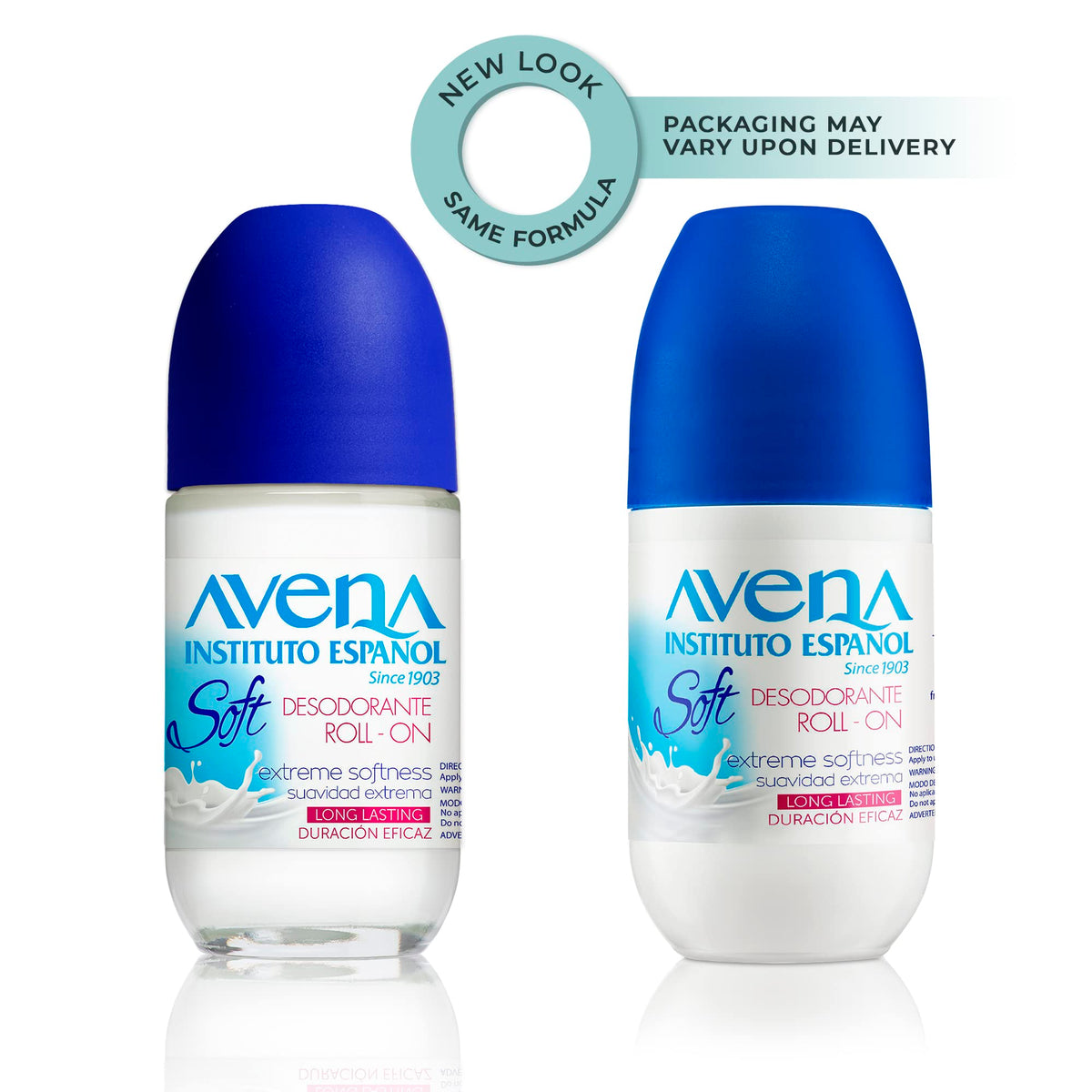 Avena Instituto Espanol roll-on applying to underarm for quick-dry comfort