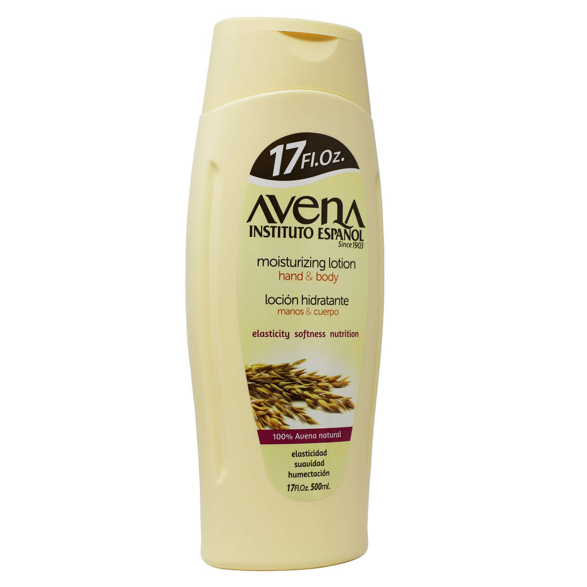 Avena Instituto Español lotion texture swatch revealing lightweight, creamy hydration
