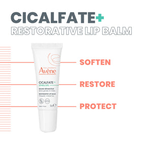 Avène Cicalfate application on lips demonstrating soothing effect and non-sticky finish