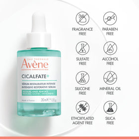 Eau Thermale Avène applying serum to face for soothing comfort