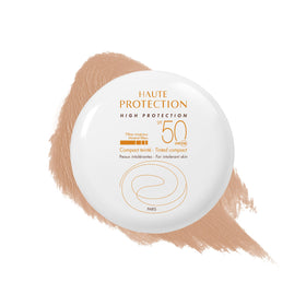 Avène compact front view showing compact and matte finish benefit