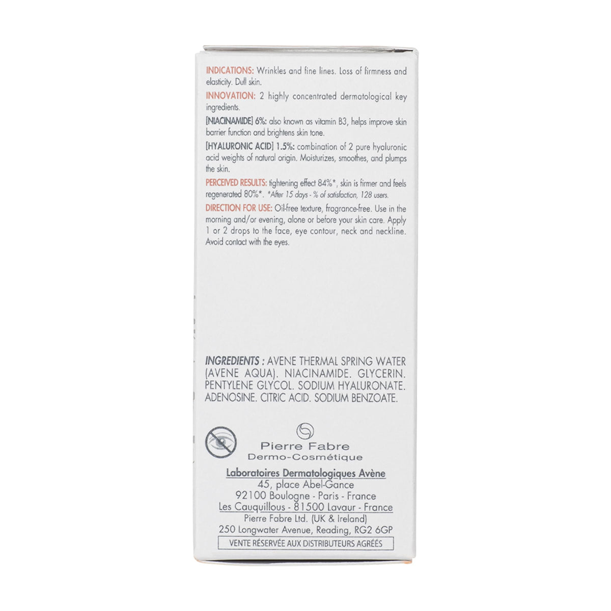 Eau Thermale Avène applied by woman to face showing smoothing and plumping benefit