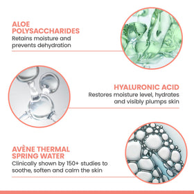 Eau Thermale Avène cream applied on hand demonstrating fast absorption and dewy glow