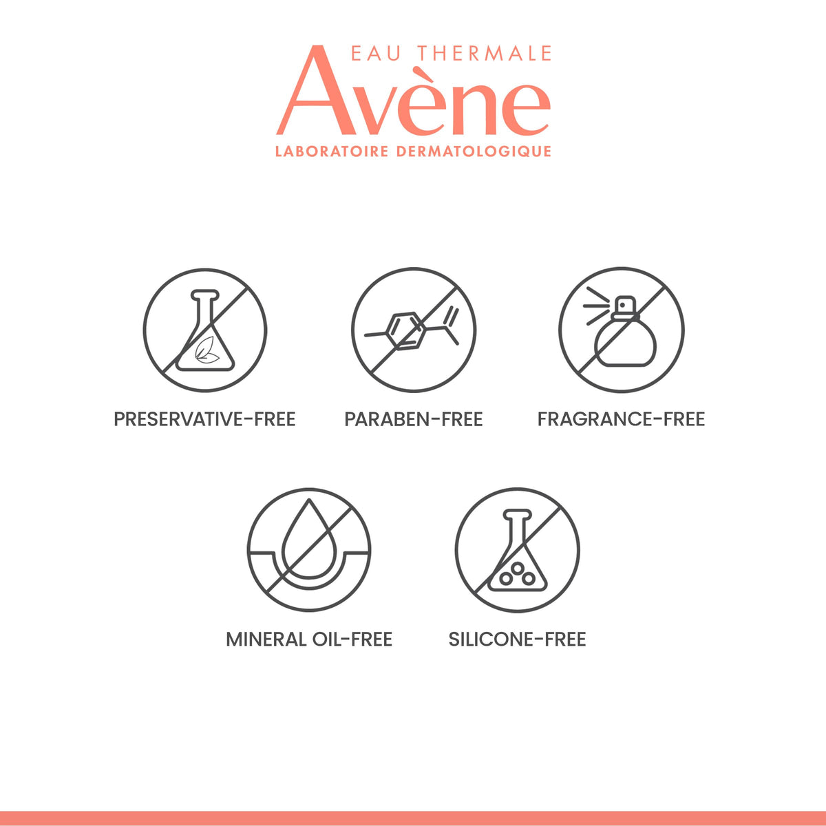 Avène ingredient label close-up showing postbiotic and simple formula benefit