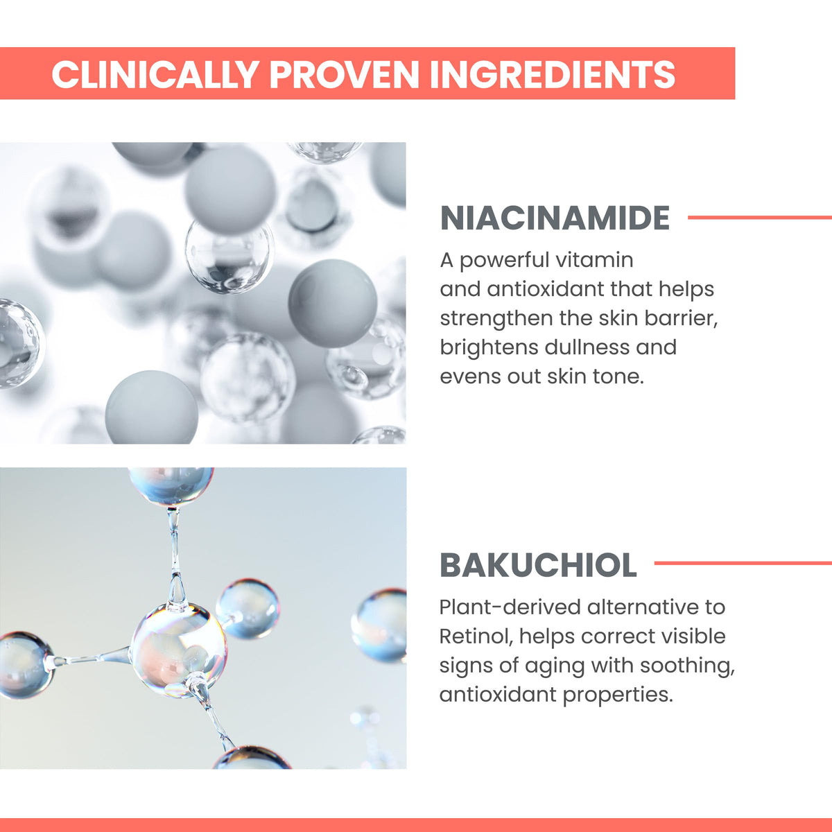 Eau Thermale Avène label ingredient list showing Vitamin Cg, niacinamide and bakuchiol benefits