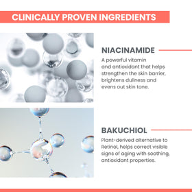 Eau Thermale Avène label ingredient list showing Vitamin Cg, niacinamide and bakuchiol benefits