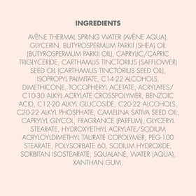 Avène label close-up showing ingredient list and dermatological focus