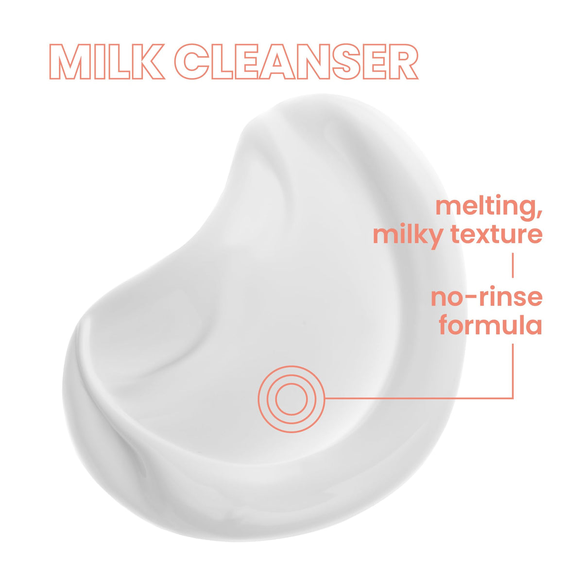 Avène creamy milky texture on hand, shows gentle moisturizing application benefit