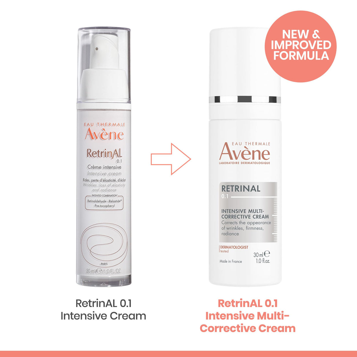 Eau Thermale Avène before and after comparison showing reduced lines