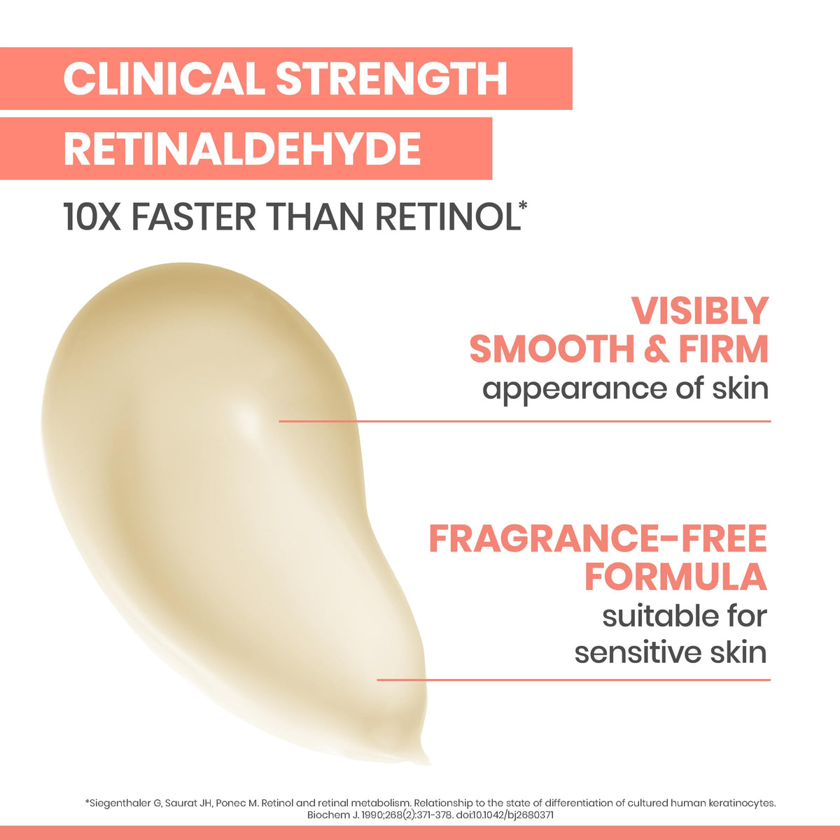 Avène Retrinal EYES ingredient closeup showing retinaldehyde and hydrating benefit
