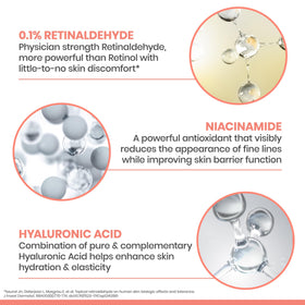 Eau Thermale Avène ingredient label highlighting retinaldehyde, niacinamide benefits