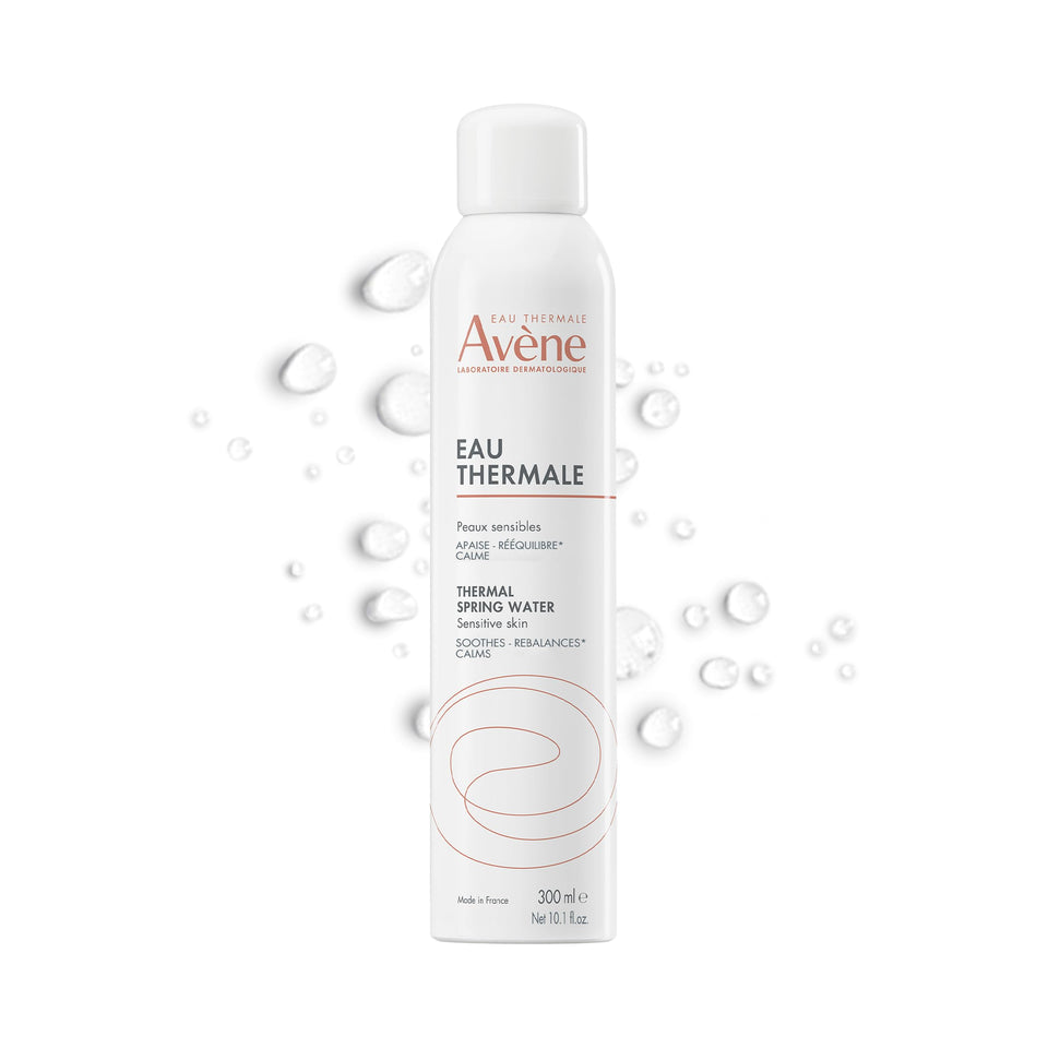 Eau Thermale Avène front view of 10.1 oz spray showing product packaging and purity benefit