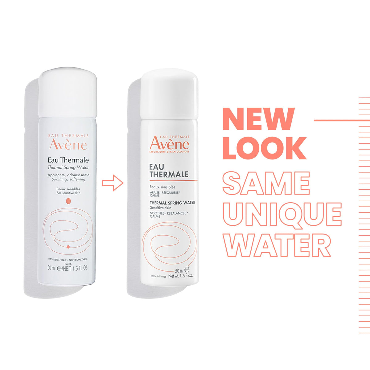 Eau Thermale Avène label detail showing mineral composition and antioxidant support