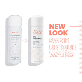 Eau Thermale Avène label detail showing mineral composition and antioxidant support