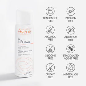Eau Thermale Avène in travel pouch lifestyle scene for on‑the‑go skin relief