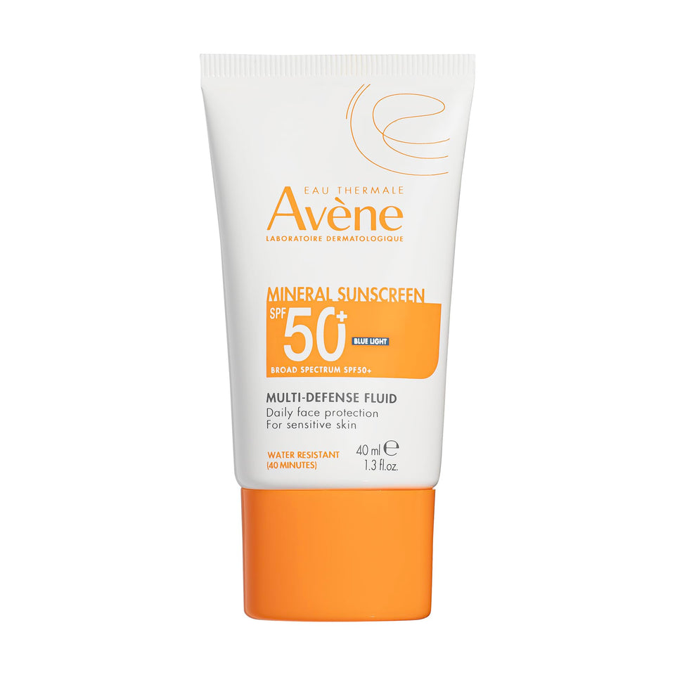 Avène front packaging showing tinted mineral SPF 50+ for visible protection