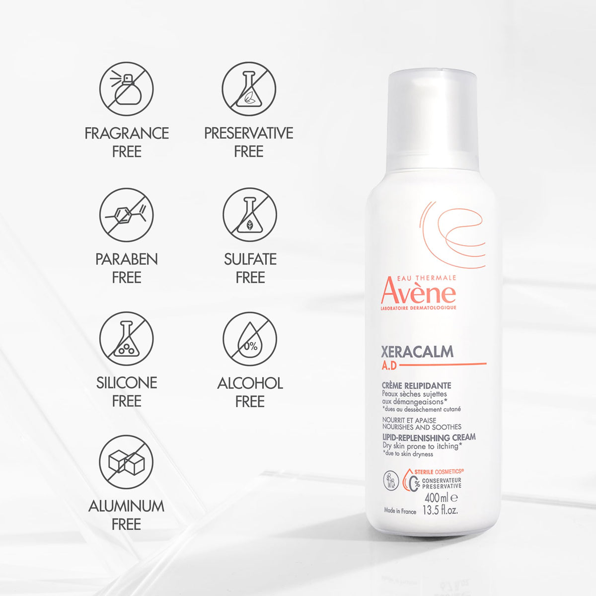 Parent applying Avène XeraCalm A.D to child demonstrating family-safe protection