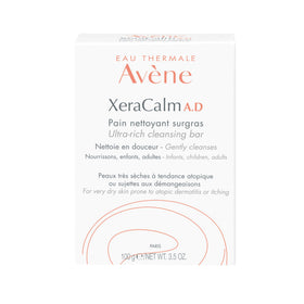 Avène cleansing bar front packaging showing brand and benefit soothing