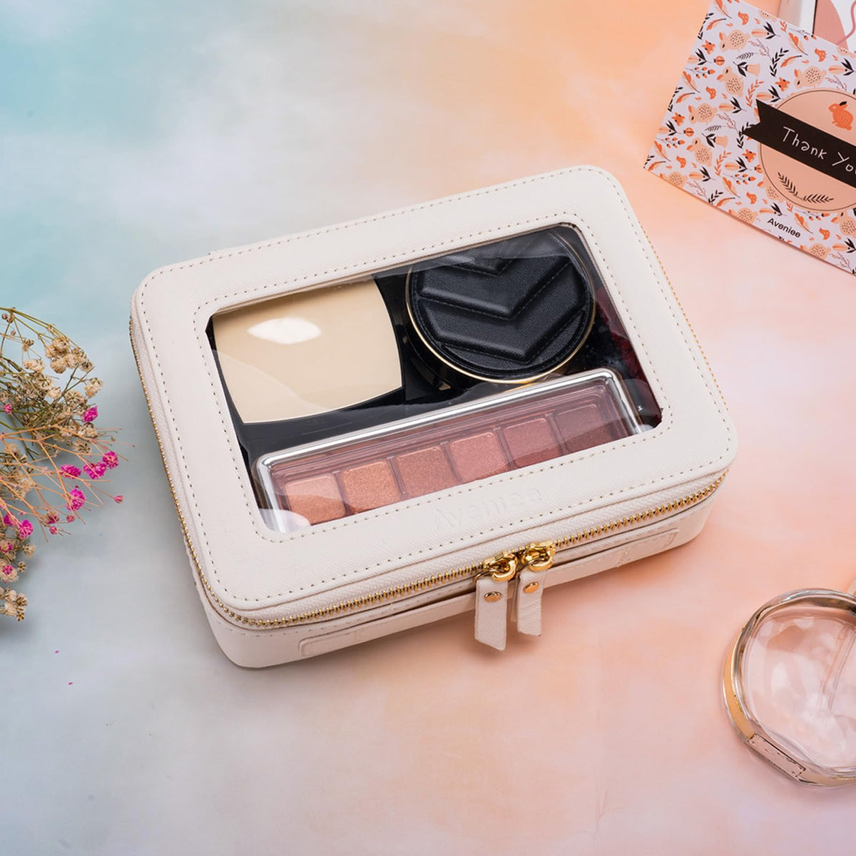 Aveniee interior filled with skincare and makeup for organized storage benefit
