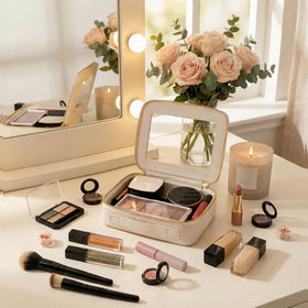 Aveniee on minimalist vanity demonstrating stylish, modern aesthetic benefit