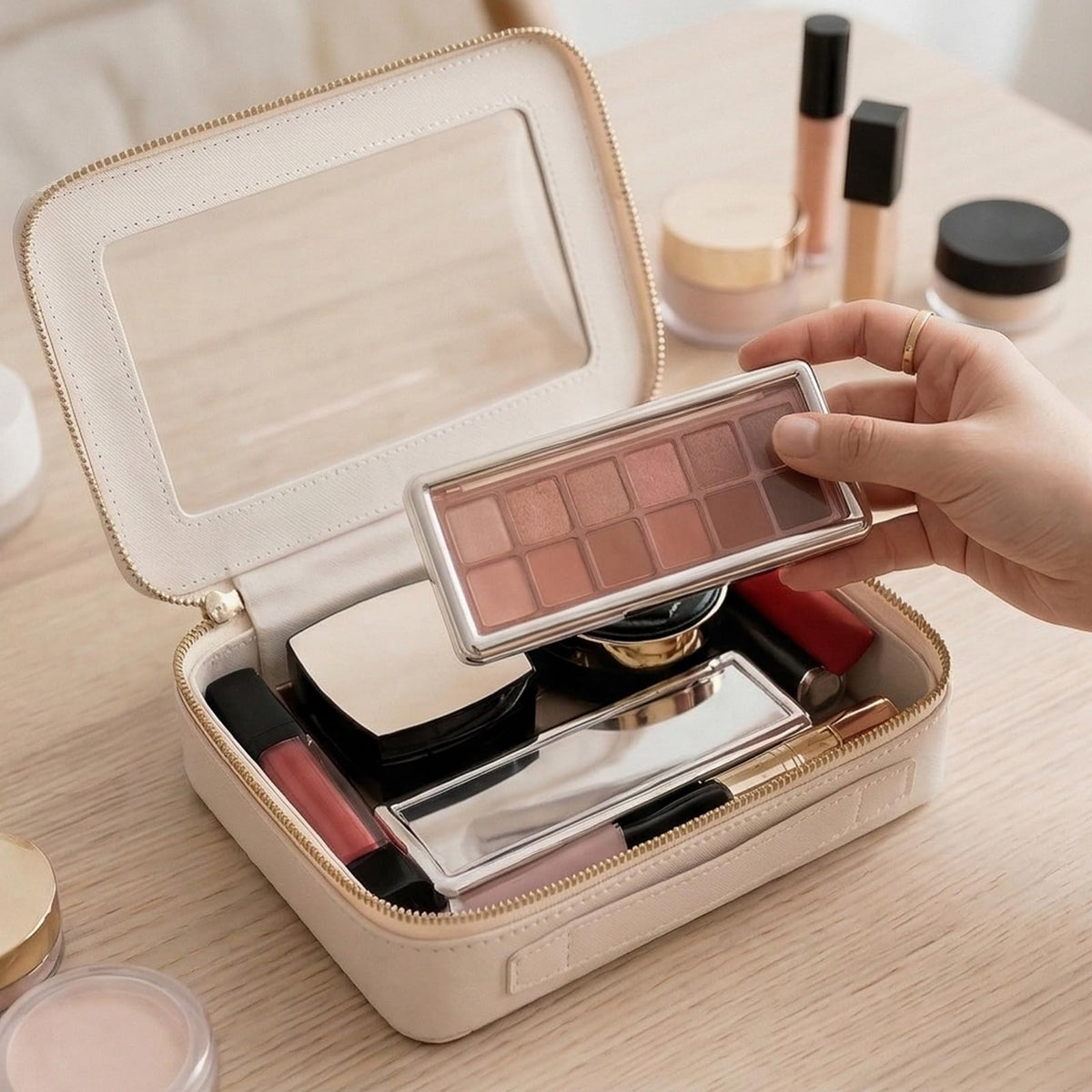 Aveniee surface wiped clean to show water-resistant, easy-clean benefit