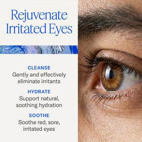 Applying Avenova to lashes with a pad showing effective debris removal and lash care