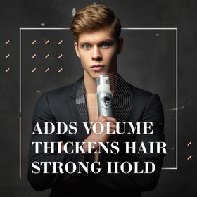 Avenue Man being applied to damp hair for fuller natural lift