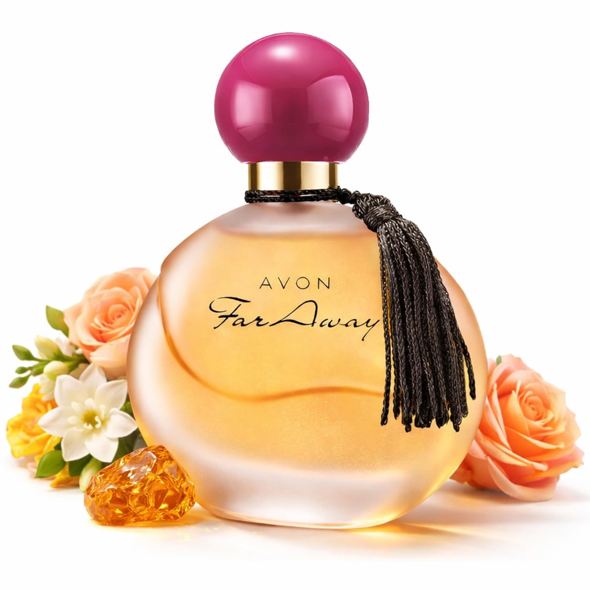 AVON Far Away front bottle shot showing elegant packaging and gift appeal
