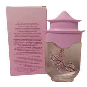 AVON white peony and violet leaves heart representing green floral depth