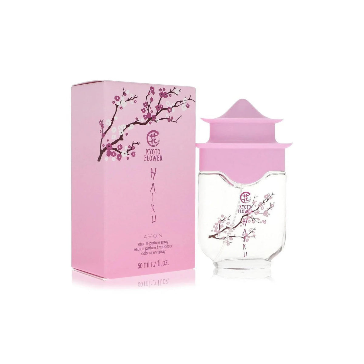 AVON side label close-up displaying perfume name and ingredient accents