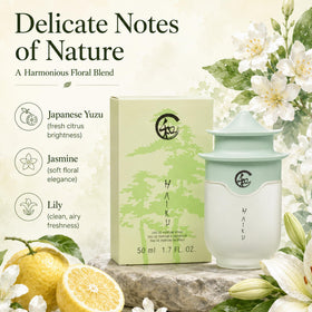 AVON Haiku being sprayed from bottle, AVON scent application for lasting freshness