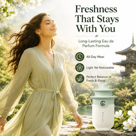 Japanese yuzu ingredient portrayal, AVON Haiku bright citrus top-note clarity