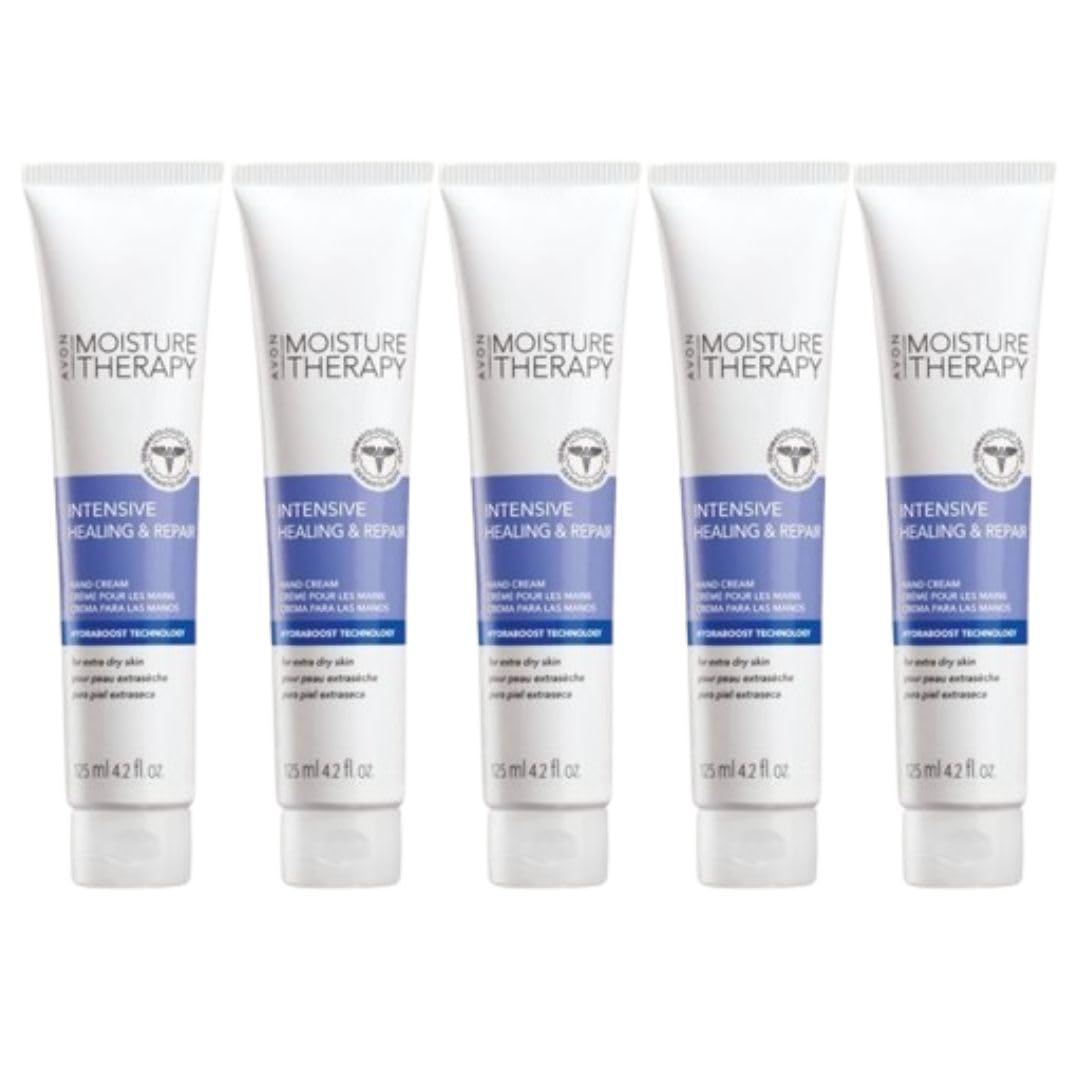 AVON front packaging showing five tubes and product details for dependable hydration