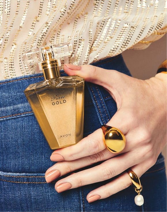 AVON Rare Gold close-up atomizer showing precise spray and easy use