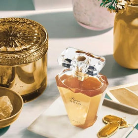 AVON Rare Gold texture with mandarin zest illustrating bright citrus top note