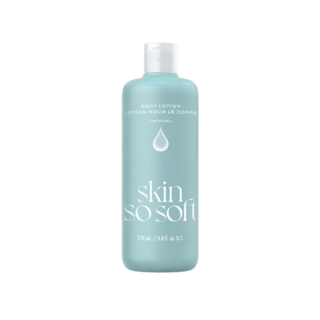 AVON Skin So Soft front packaging showing bottle and label, easy identification benefit