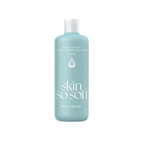 AVON Skin So Soft front packaging showing bottle and label, easy identification benefit