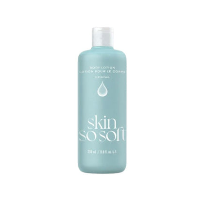 AVON Skin So Soft front packaging showing bottle and label, easy identification benefit