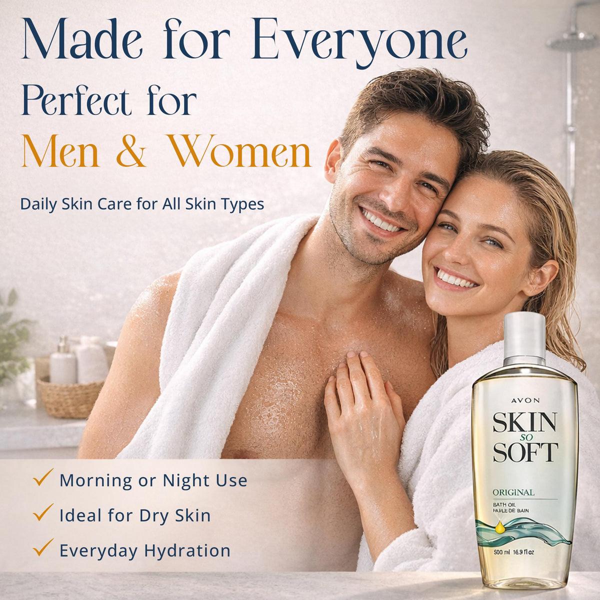 AVON Skin So Soft label and ingredient list close-up reassuring formulation clarity