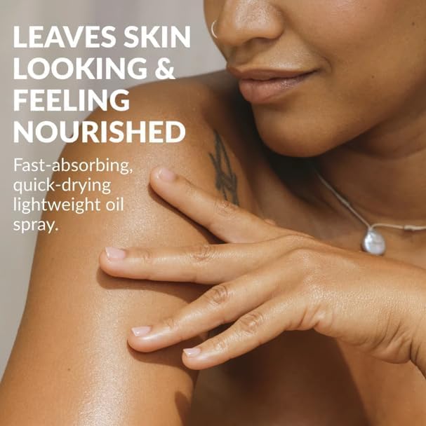 AVON SKIN SO SOFT spray being applied to leg for instant smoothness