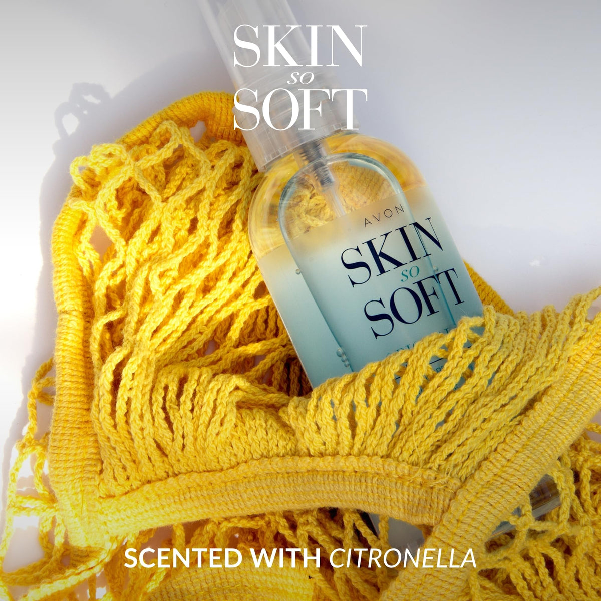 AVON SKIN SO SOFT warm water thawing bottle illustrating simple fix for winter solidification