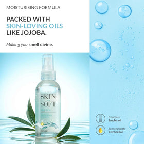 AVON SKIN SO SOFT texture on skin close-up revealing smooth finish