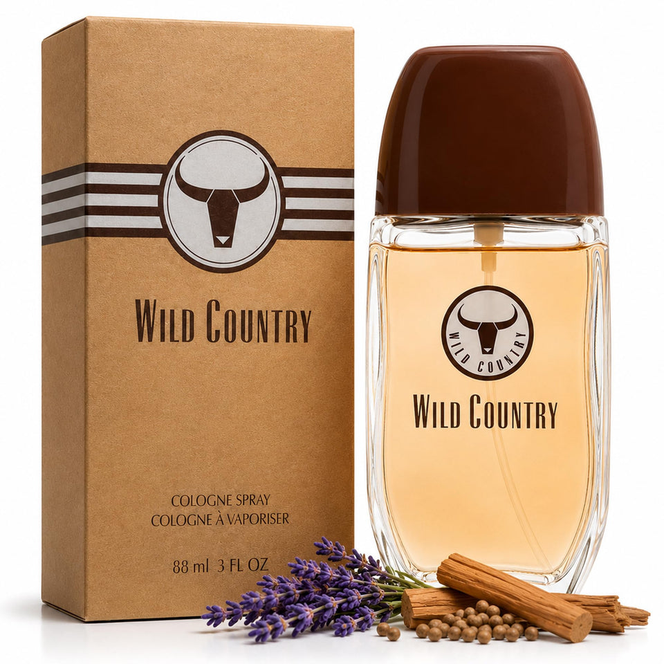 AVON Wild Country front bottle showcasing bold packaging and instant style