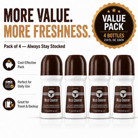 AVON Wild Country bottle inside gym bag showing convenience and on-the-go use