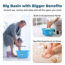 American Wellness Authority size comparison with a model foot to show fit for men's size 15