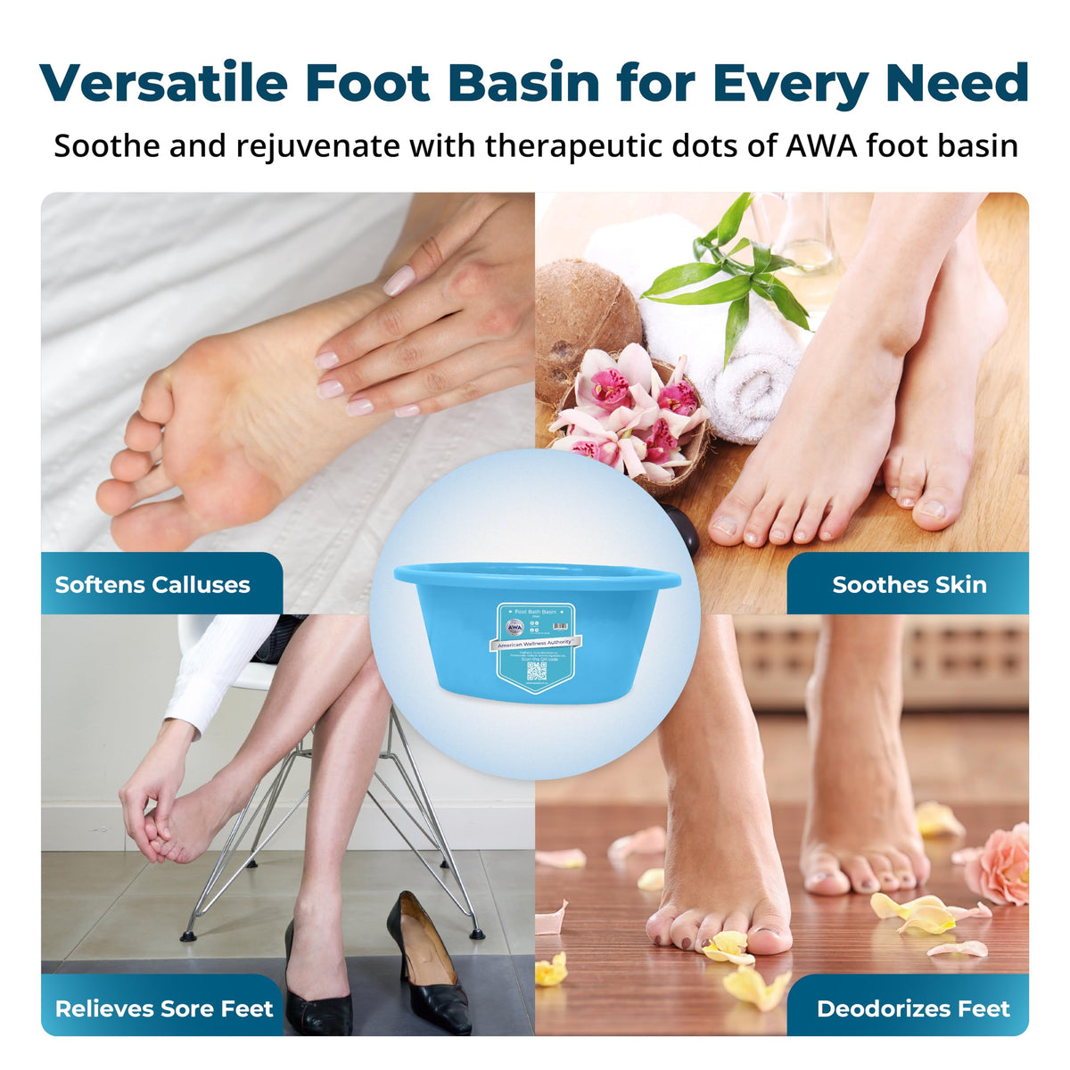American Wellness Authority close-up of textured foot pad and arch support for targeted comfort