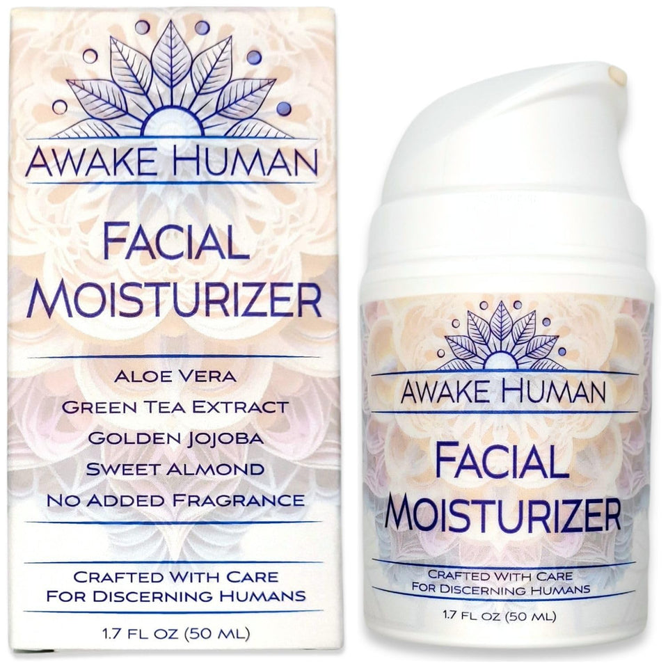 Awake Human front packaging showing calming aloe blend and benefits