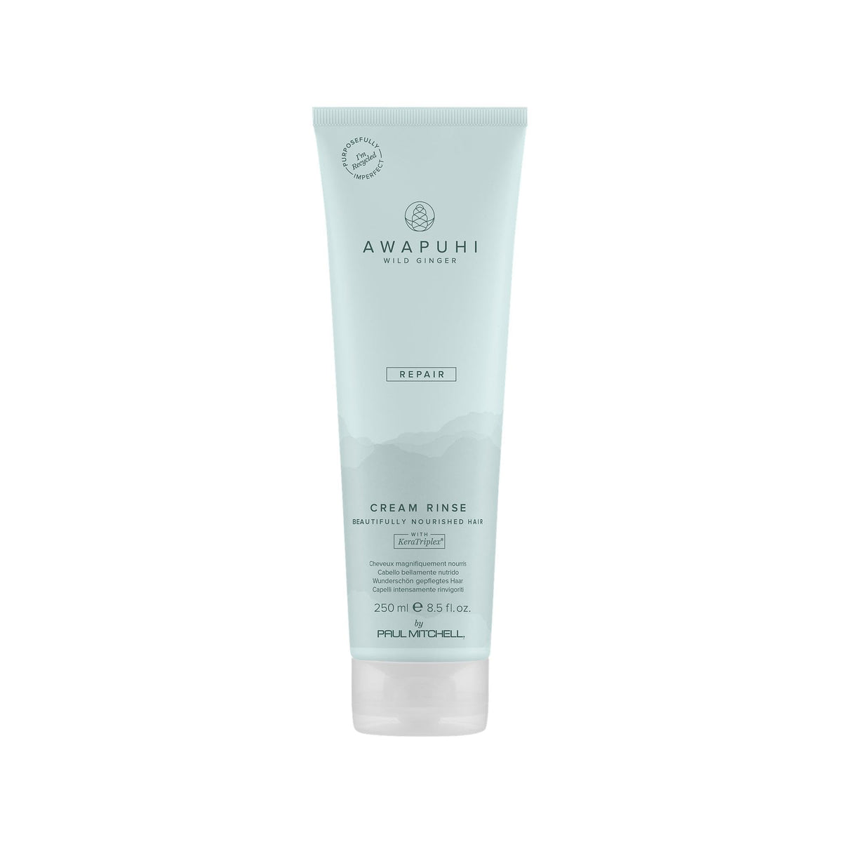 Awapuhi Wild Ginger front bottle showing label and size, clear benefit: recognizable salon-grade care