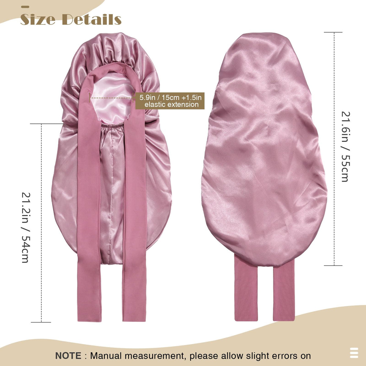 AWAYTR adjustable tie band and soft elastic detail for secure, mark-free hold