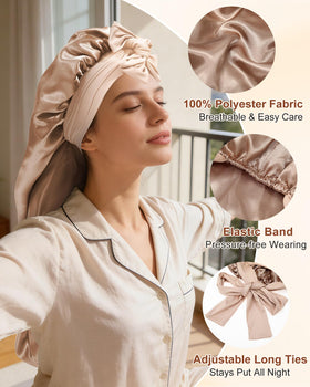 AWAYTR satin texture close-up highlighting smooth fabric that reduces hair friction
